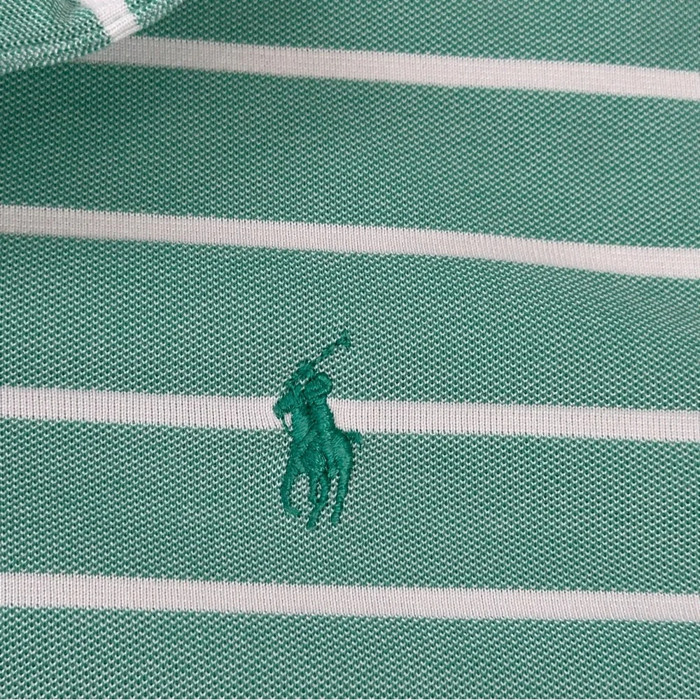 Polo golf performance Ralph‎ Lauren men’s M polo shirt green with white stripes
